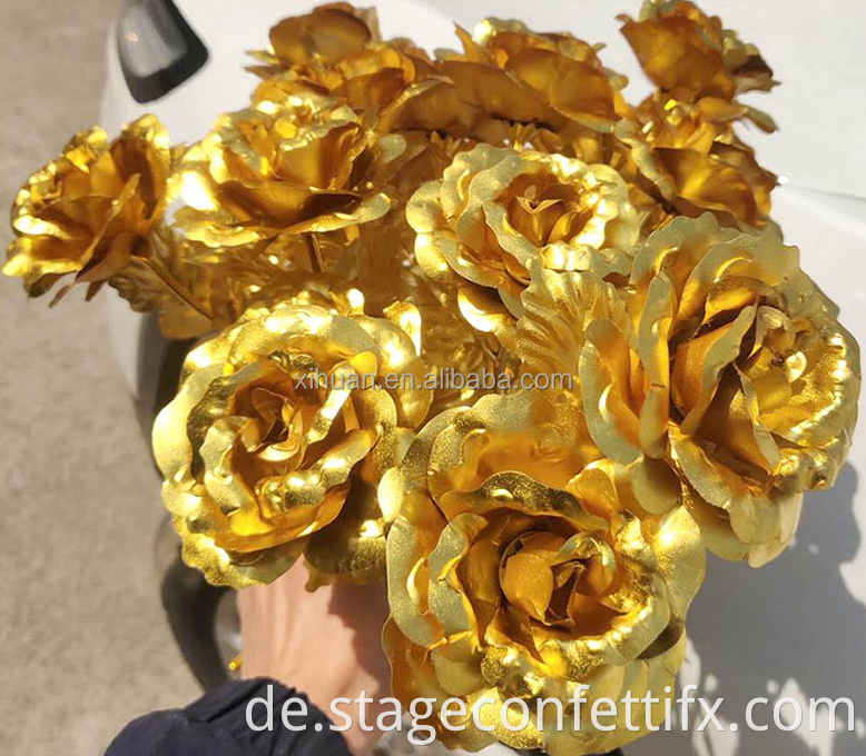 2021 Amazon Heißverkauf 24k Gold plattiert Rosen Eternal Rosen Schöne 24k Gold Dip beheizt konservierte Rosenblume